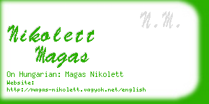 nikolett magas business card